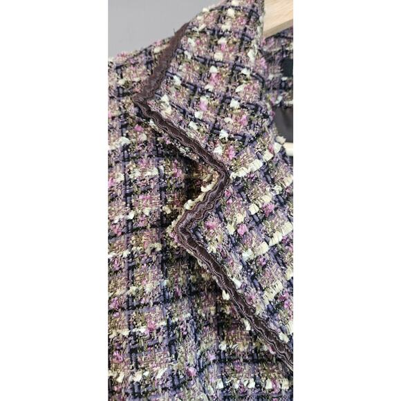Larry Levine Womens 14/P Blazer Short Tweed Jacket Colorful Boucle Career - Picture 4 of 7
